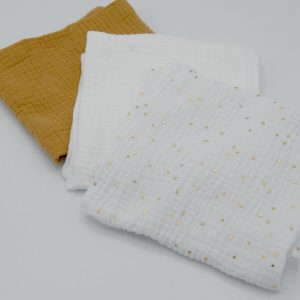 Lot de 3 langes format 50x50